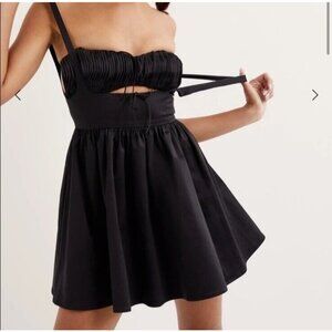 For Love & Lemons Landon Mini Dress in Black